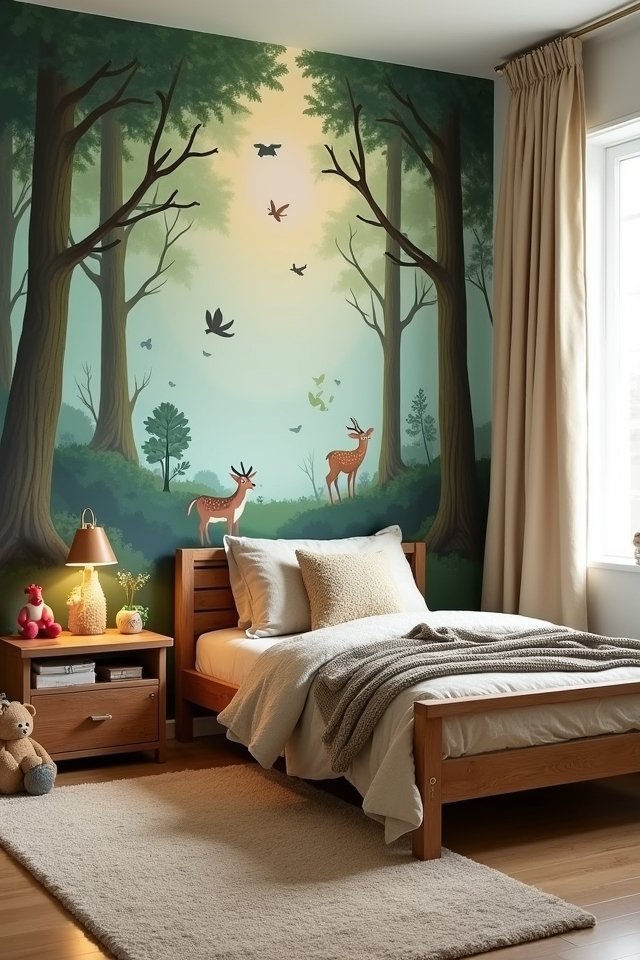 magical nature themed wall murals