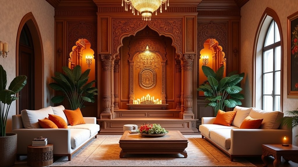 mandir designs for living room