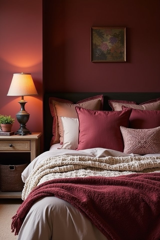 maroon cushions create comfort