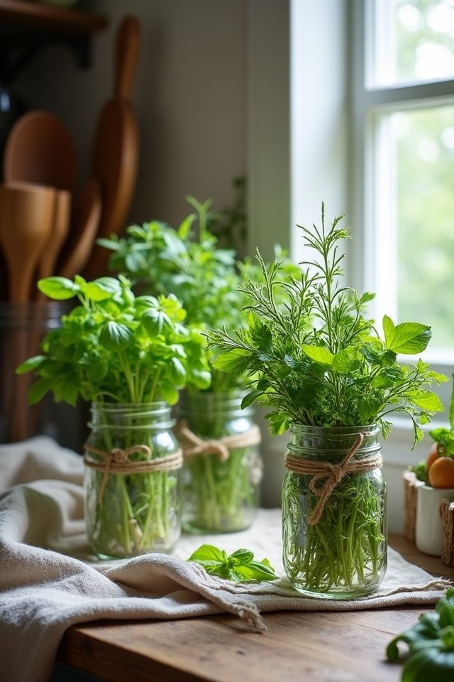 mason jar herb garden