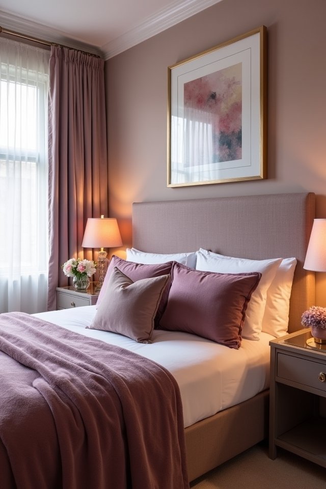 mauve accessories for comfort