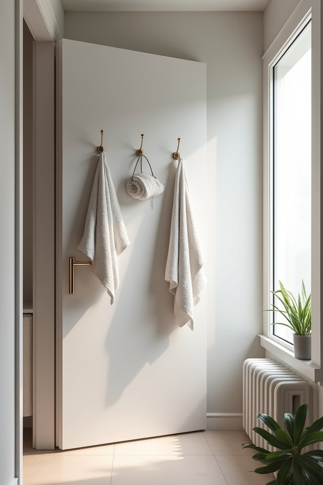 maximize bathroom door storage