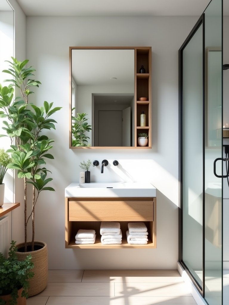 maximize bathroom space creatively