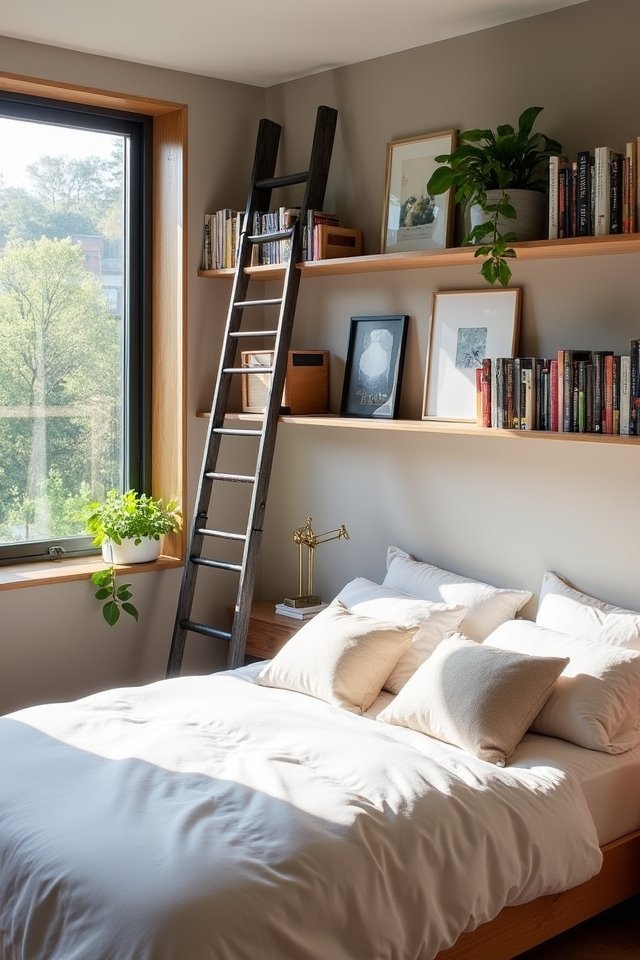maximize bedroom vertical storage