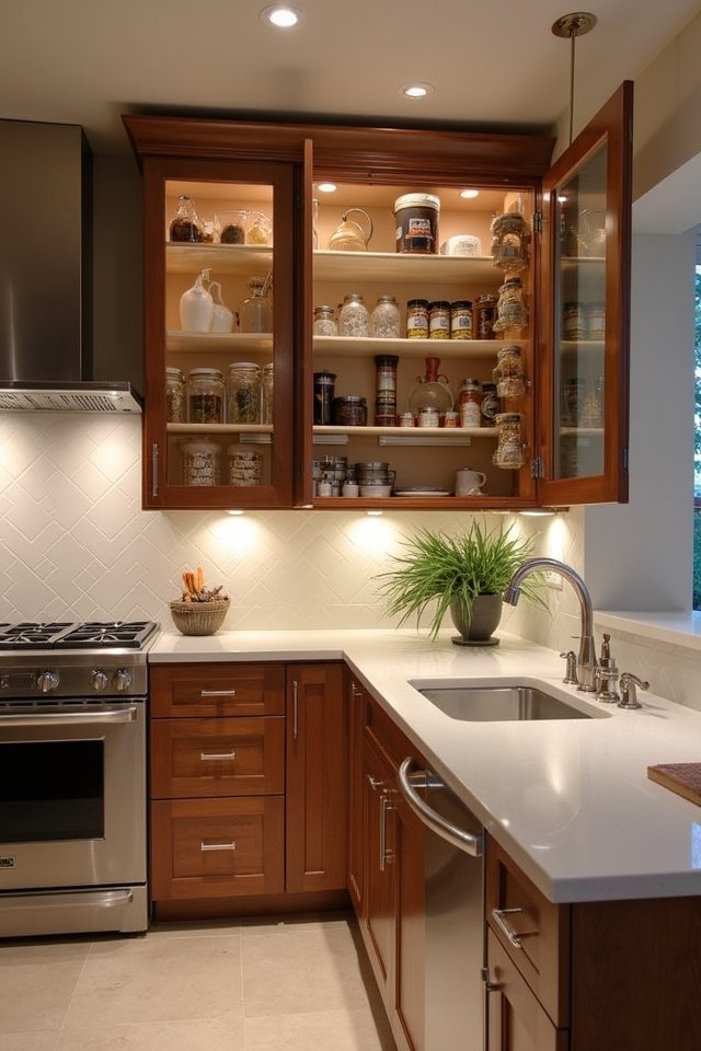 maximize cabinet door storage
