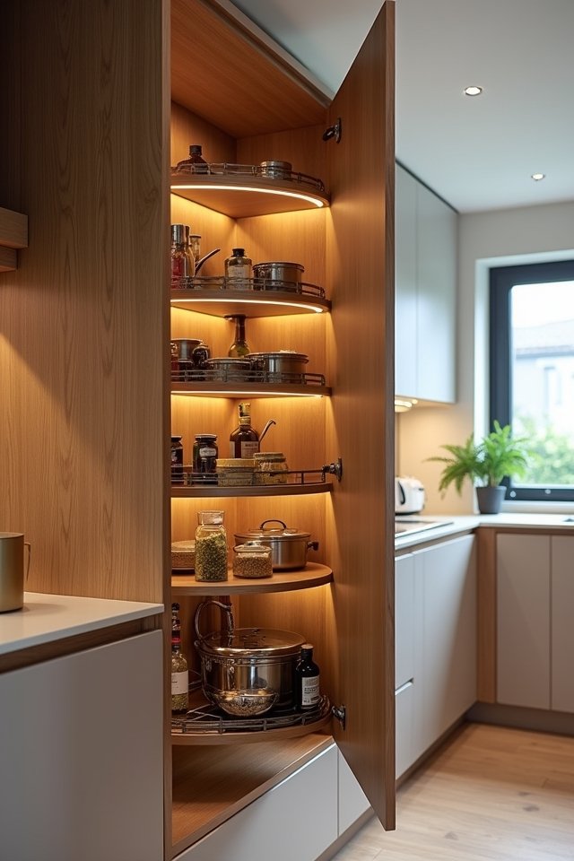 maximize corner cabinet organization
