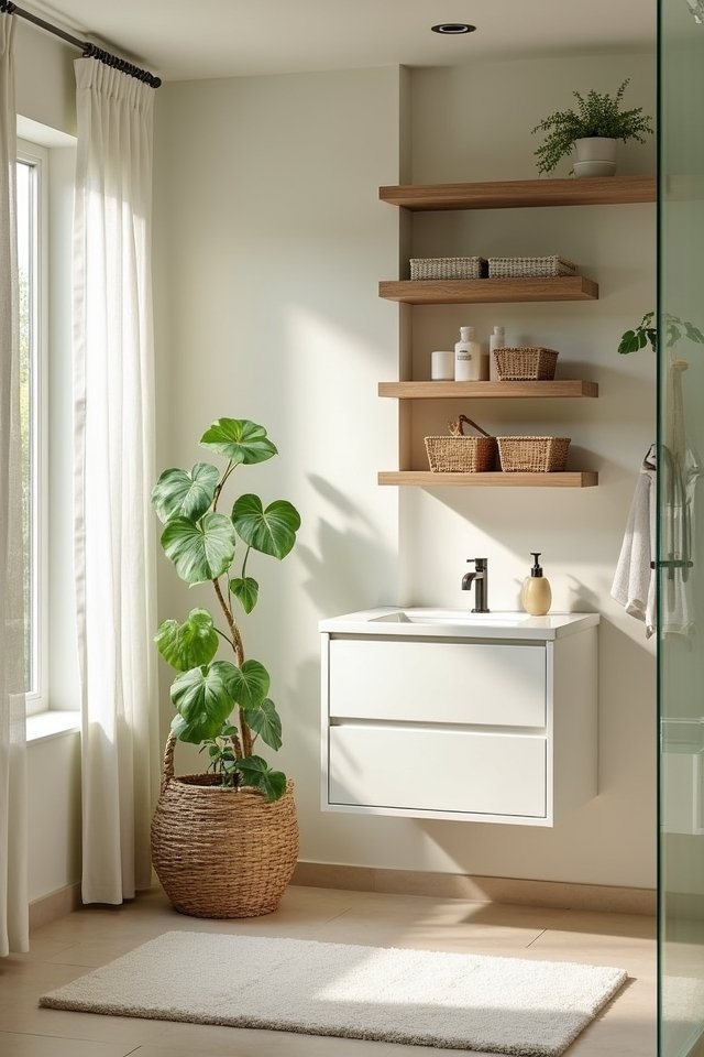 maximize organized bathroom storage