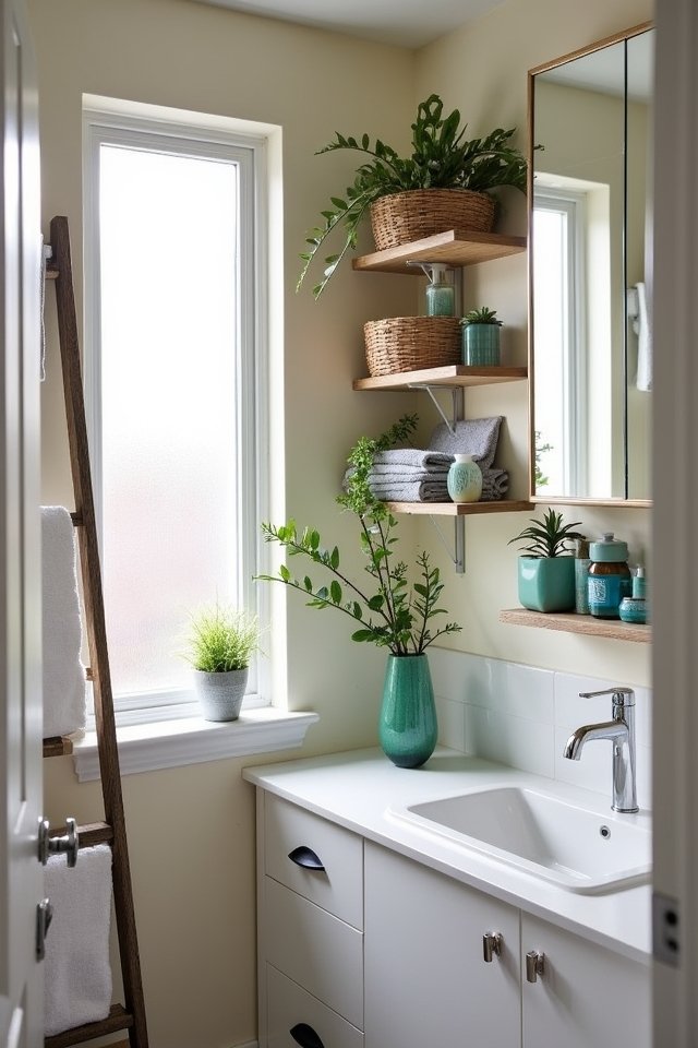 maximize small bathroom storage