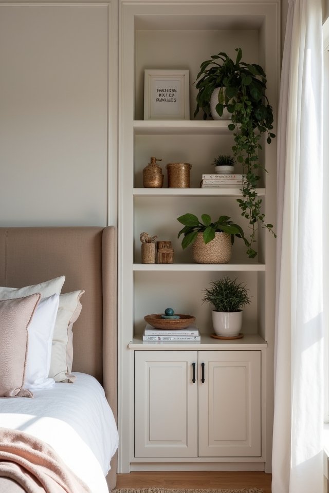 maximize space with corner shelving