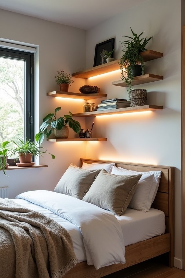maximize space with shelving