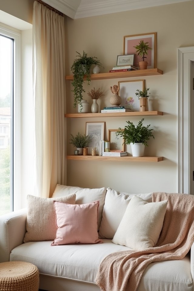 maximize space with shelving