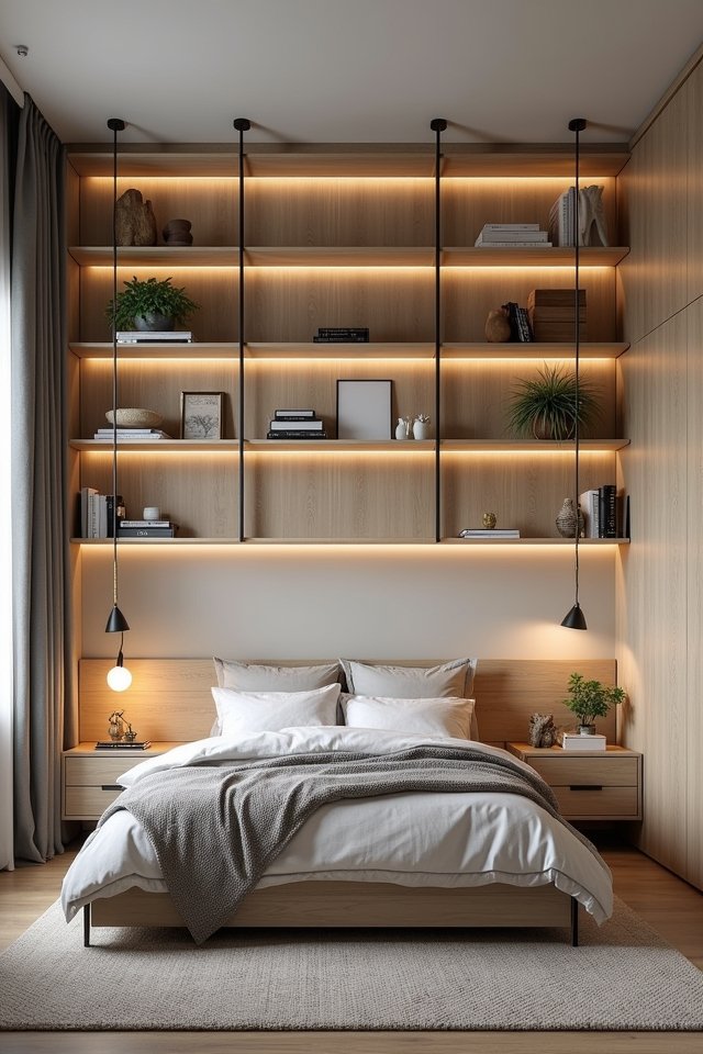 maximize space with shelving