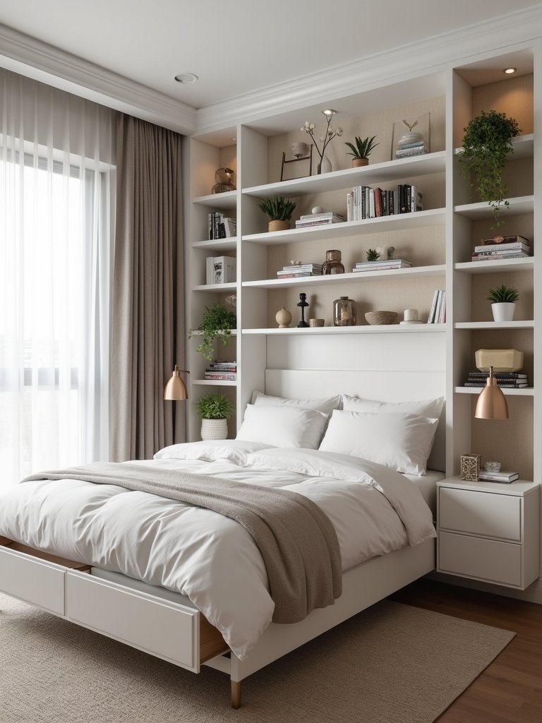 maximize space with shelving