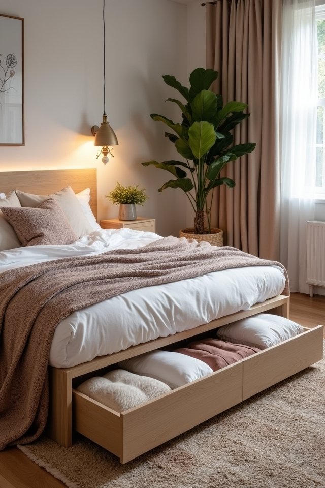 maximize space with under bed storage