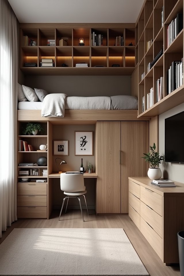 maximize space with vertical furniture