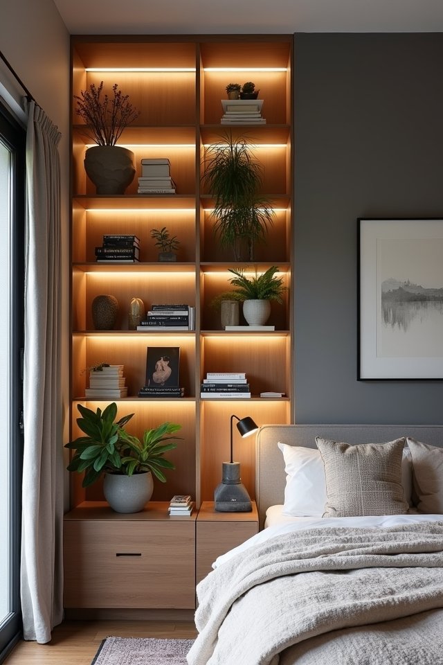 maximize vertical bedroom storage