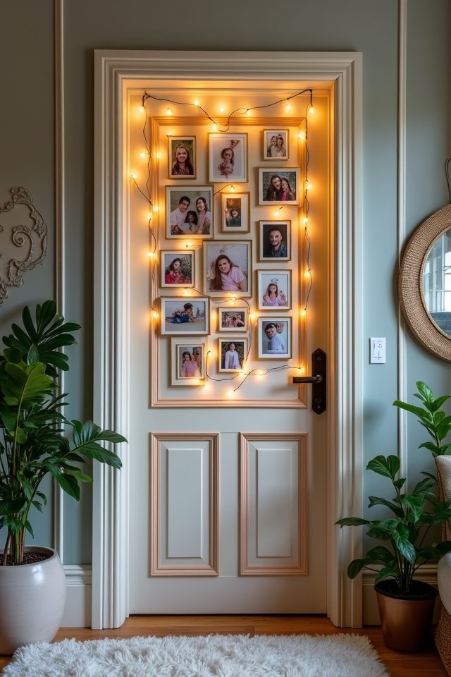 memory filled bedroom door decor