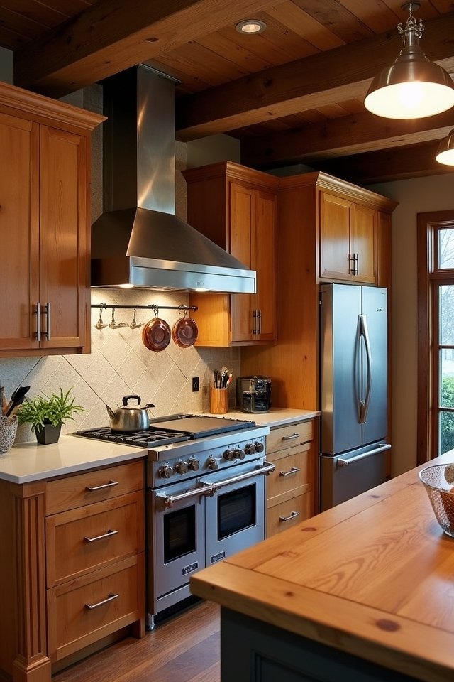 metal accents enhance kitchens