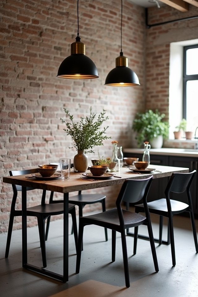 metal and wood table