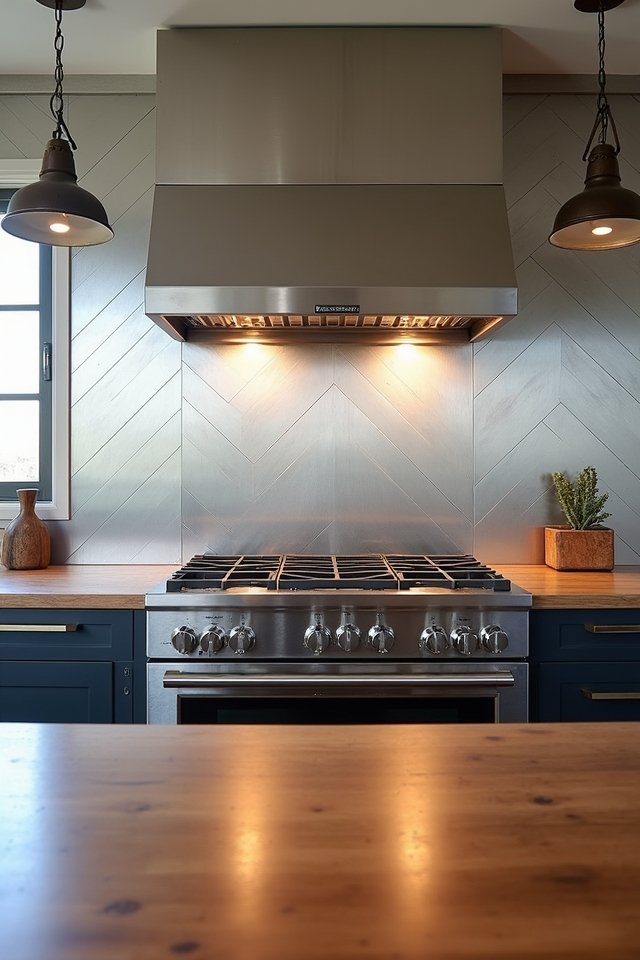 metal elements enhance kitchens