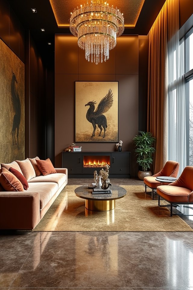 metallic accents add glamour