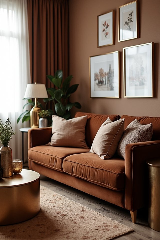 metallic accents brighten spaces