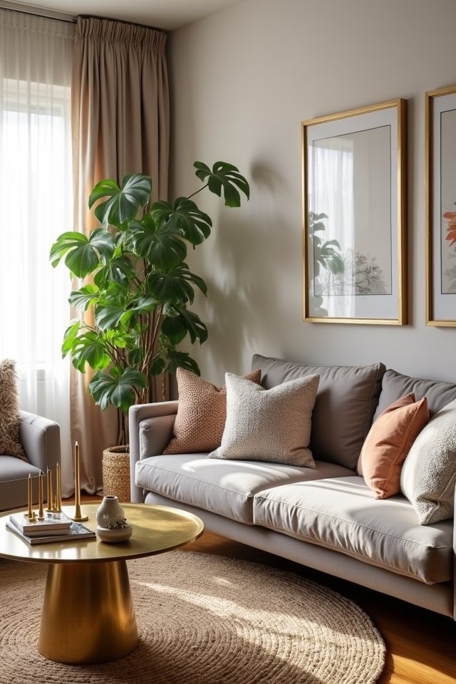 metallic accents enhance boho