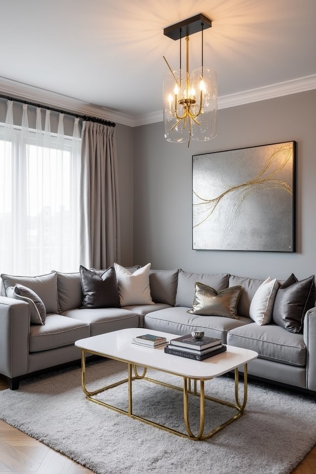 metallic accents for elegance