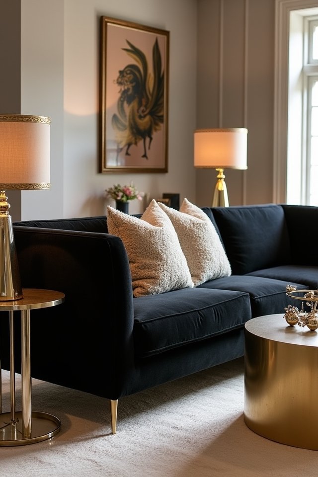 metallic accents for elegance