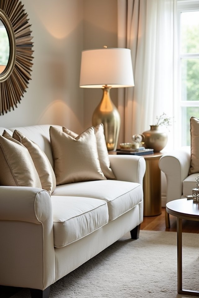 metallic accents for elegance