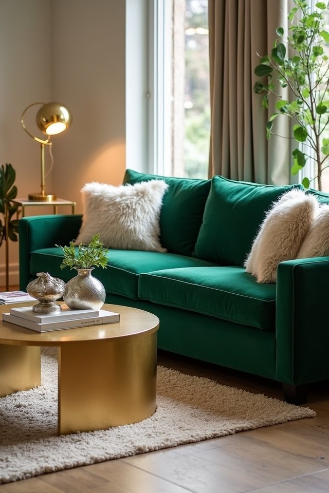 metallic accents for glam