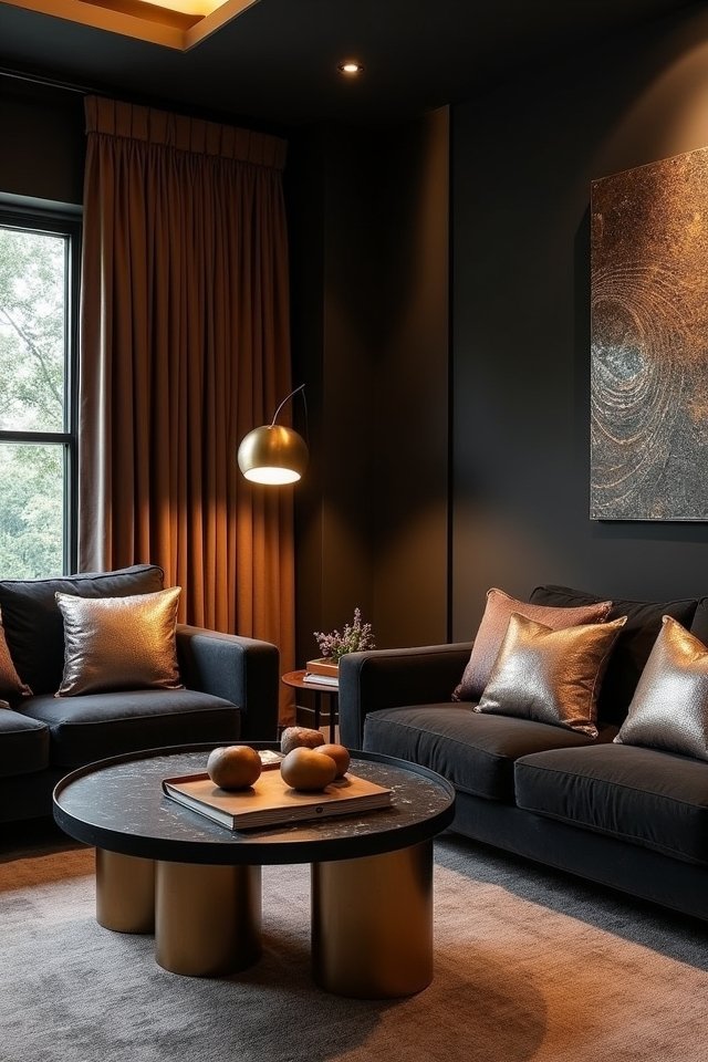 metallic accents for glamour