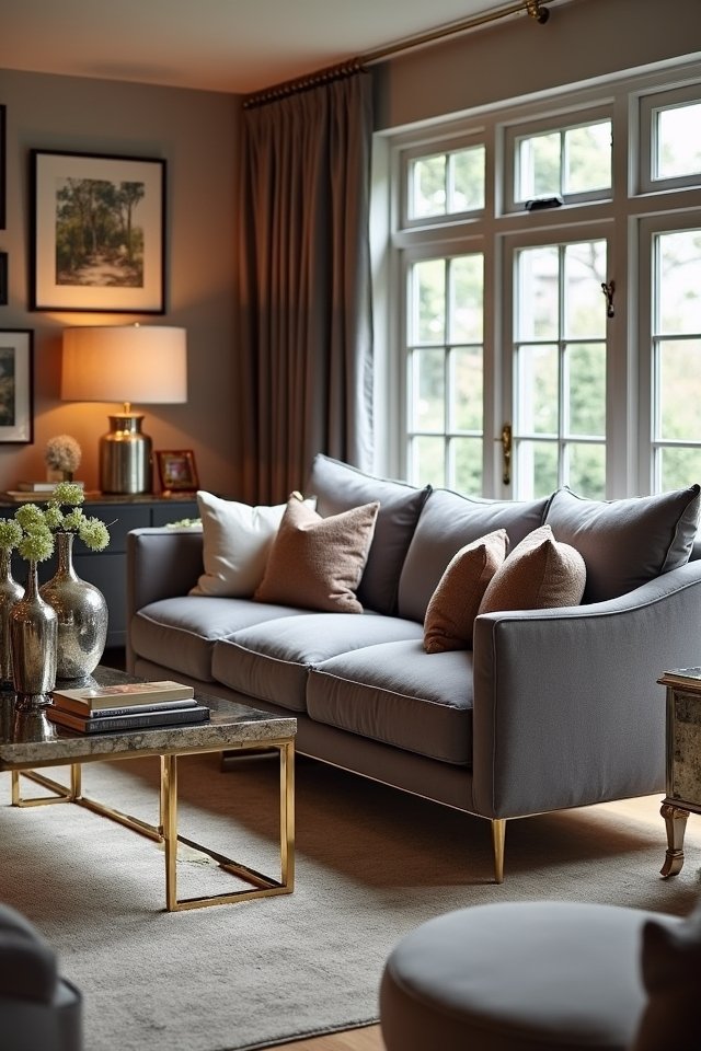 metallic accents for glamour