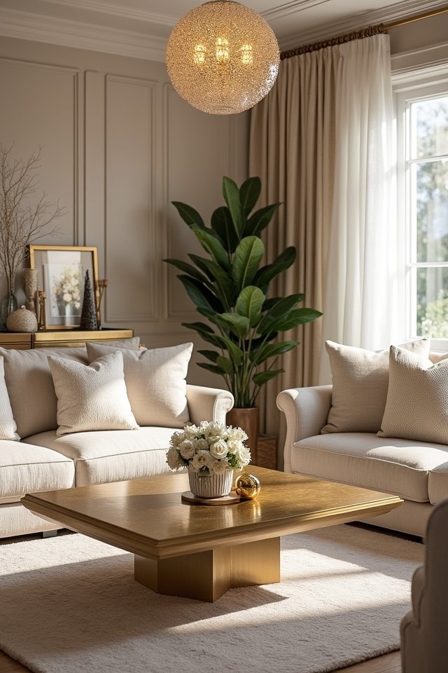 metallic accents for glamour
