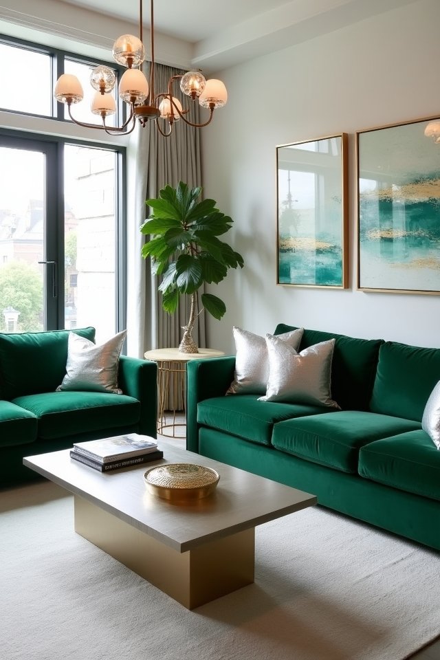 metallic accents for luxury