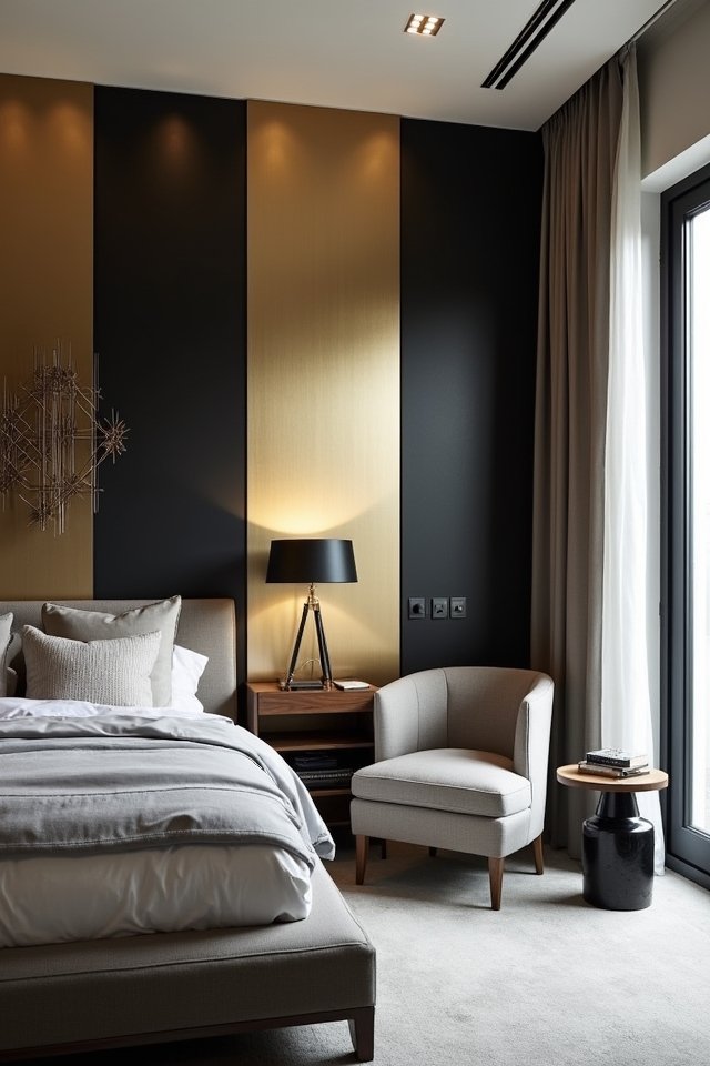 metallic accents for luxury