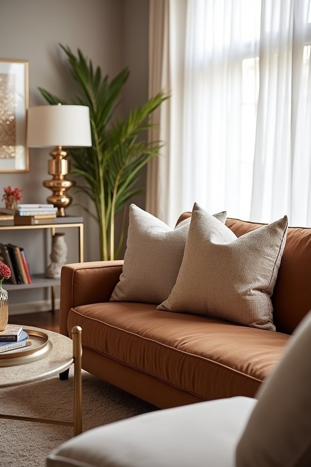 metallic accents for sophistication