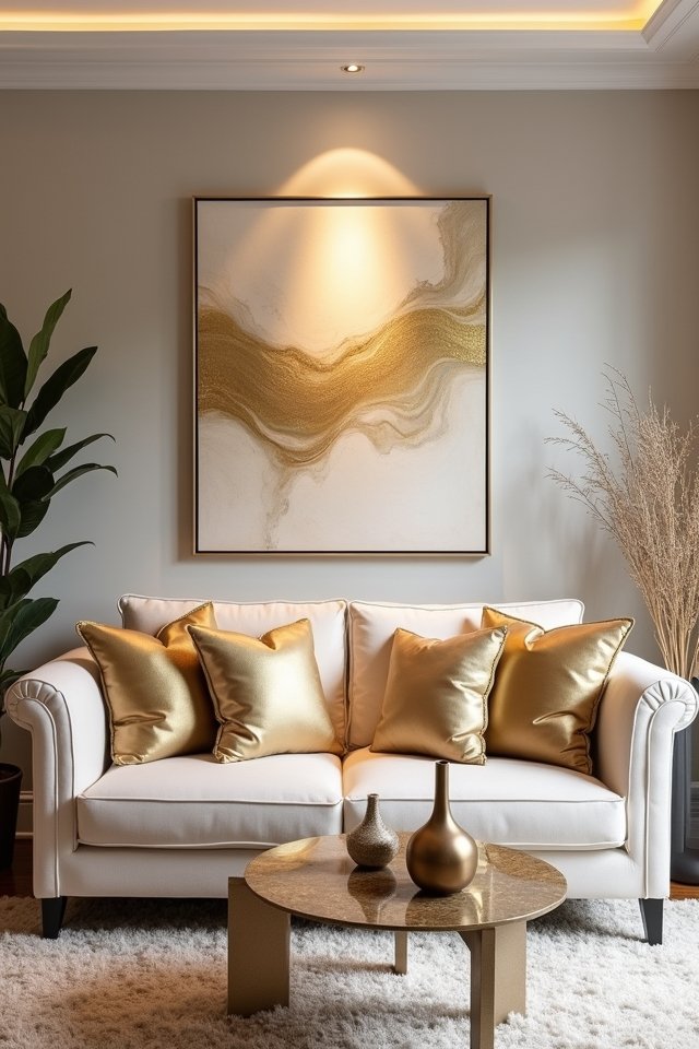 metallic elegance in interiors