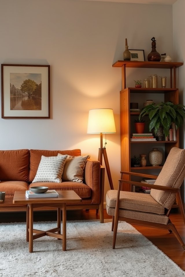 mid century modern living room