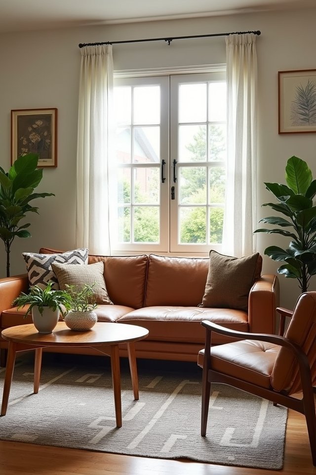 mid century modern living room