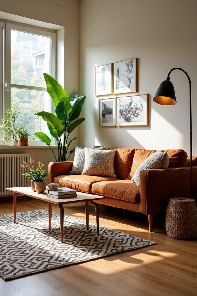 mid century modern living room