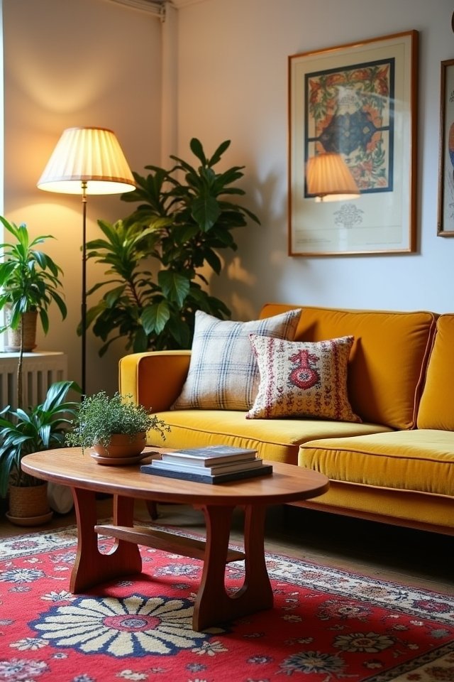 mid century modern living room