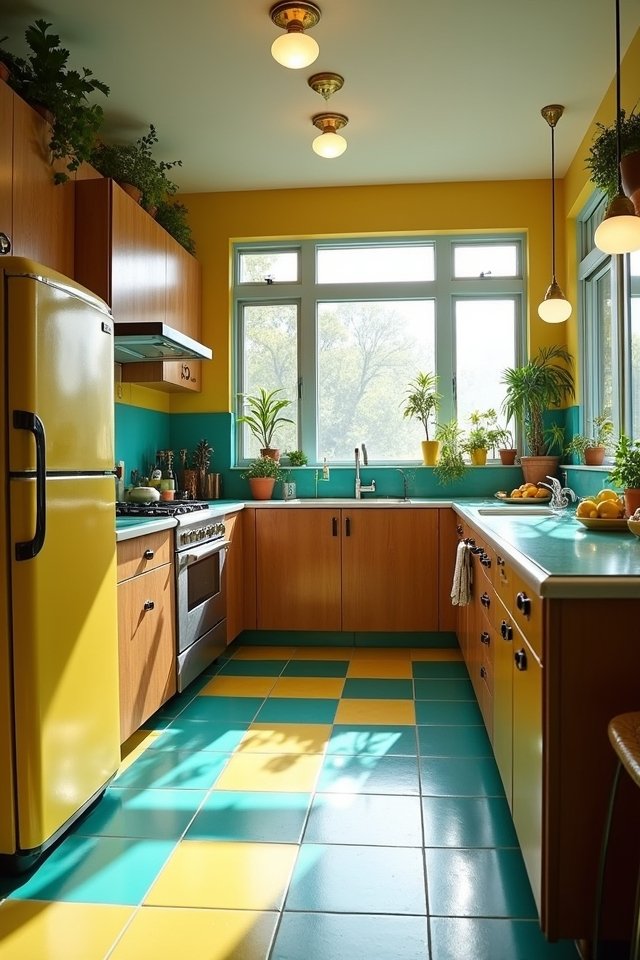 mid century tiles for kitchens