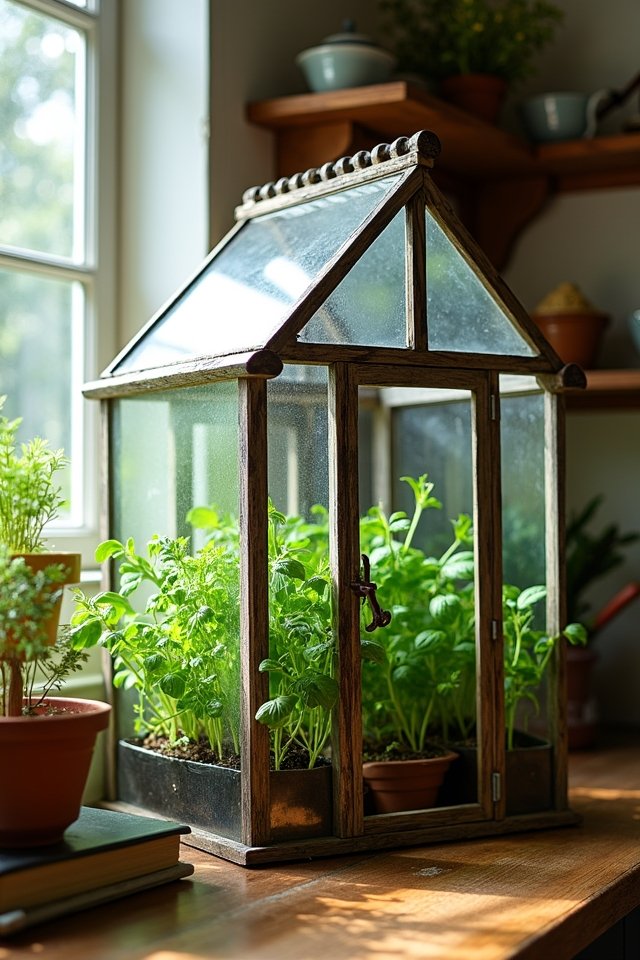 miniature indoor greenhouse oasis