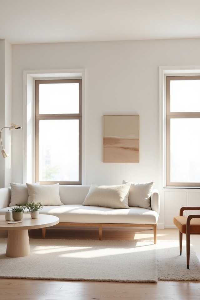 minimalist artwork enhances atmosphere