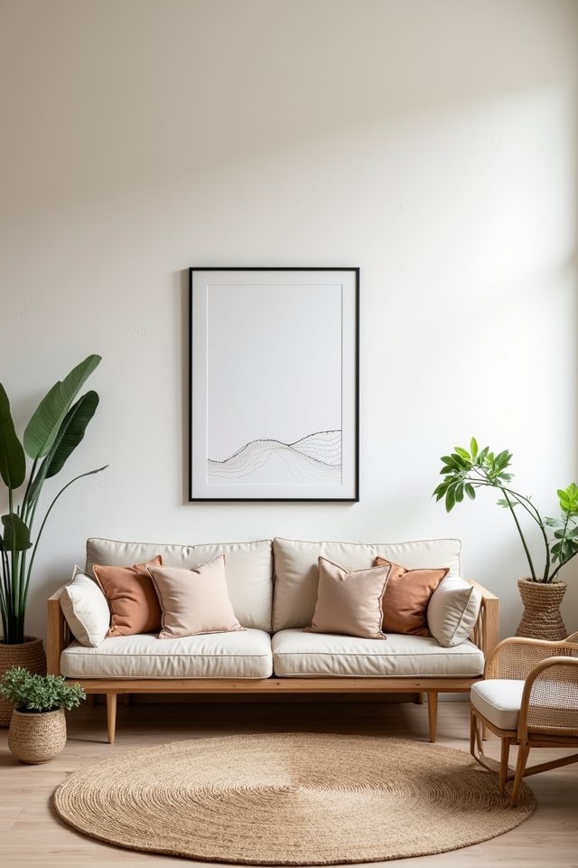 minimalist artwork enhances elegance