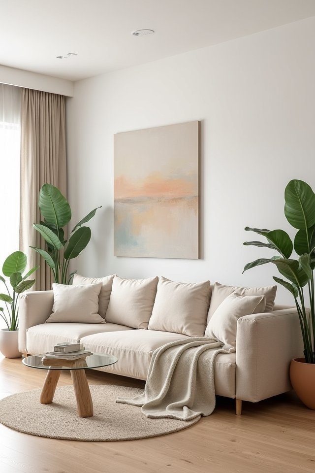 minimalist artwork enhances tranquility