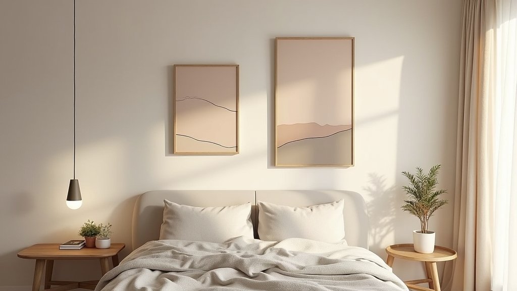minimalist bedroom wall art