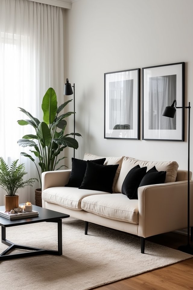 minimalist black and beige elegance