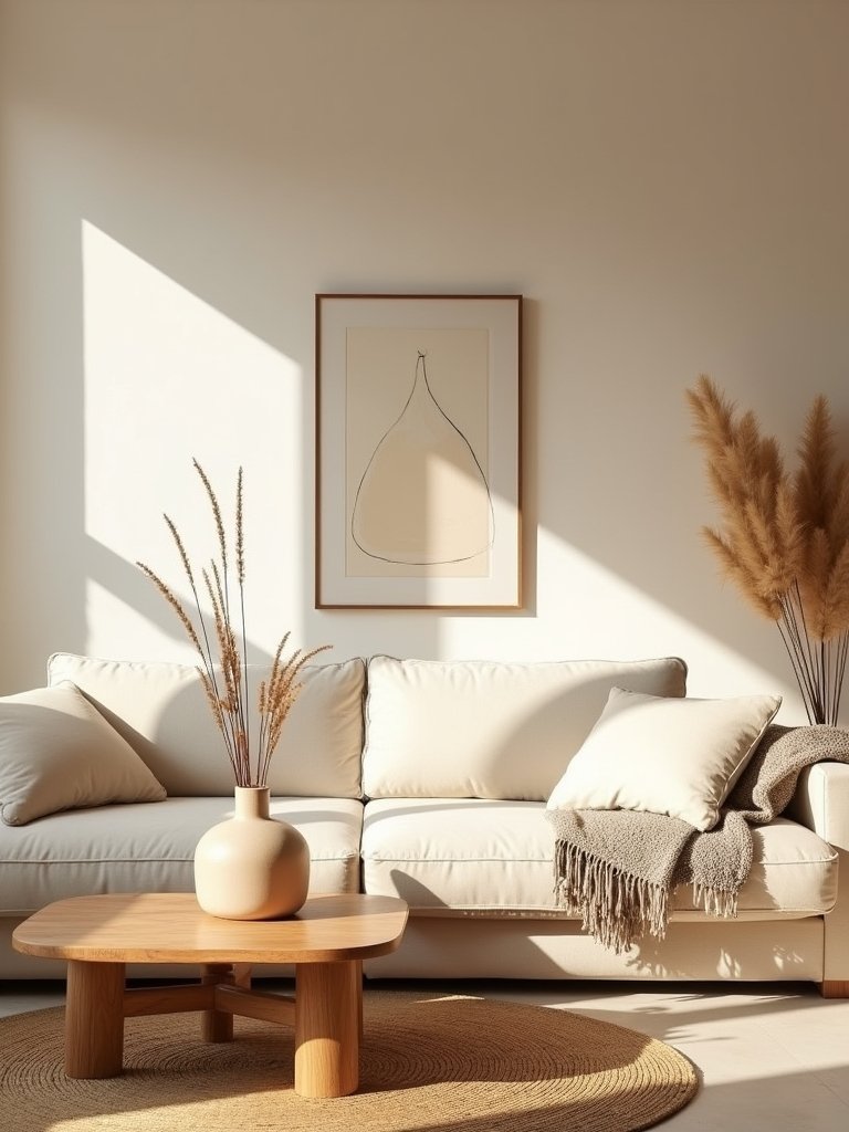 minimalist cozy living accents